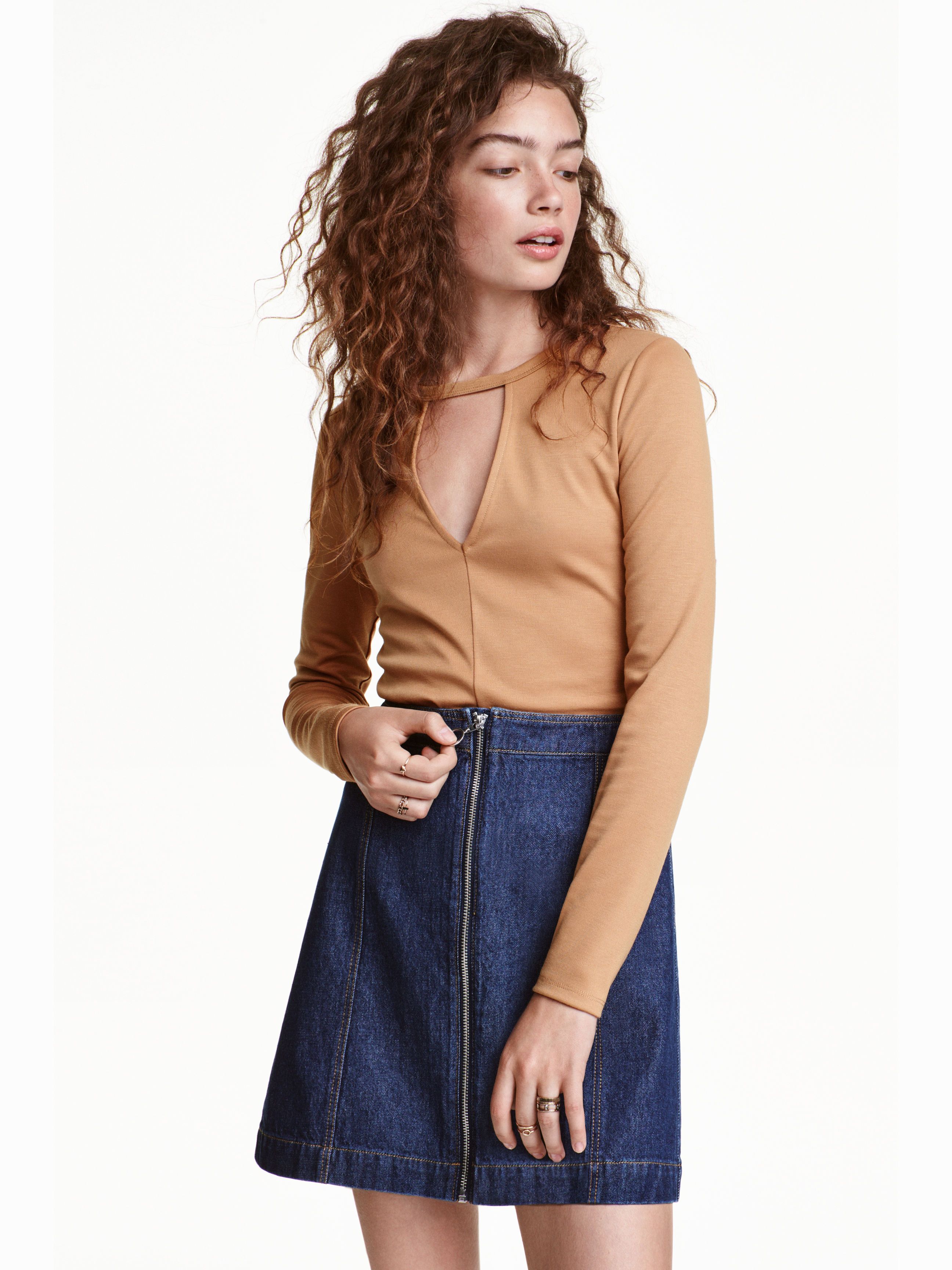 

Топ H&M 4257834-ACTQ S Бежевый