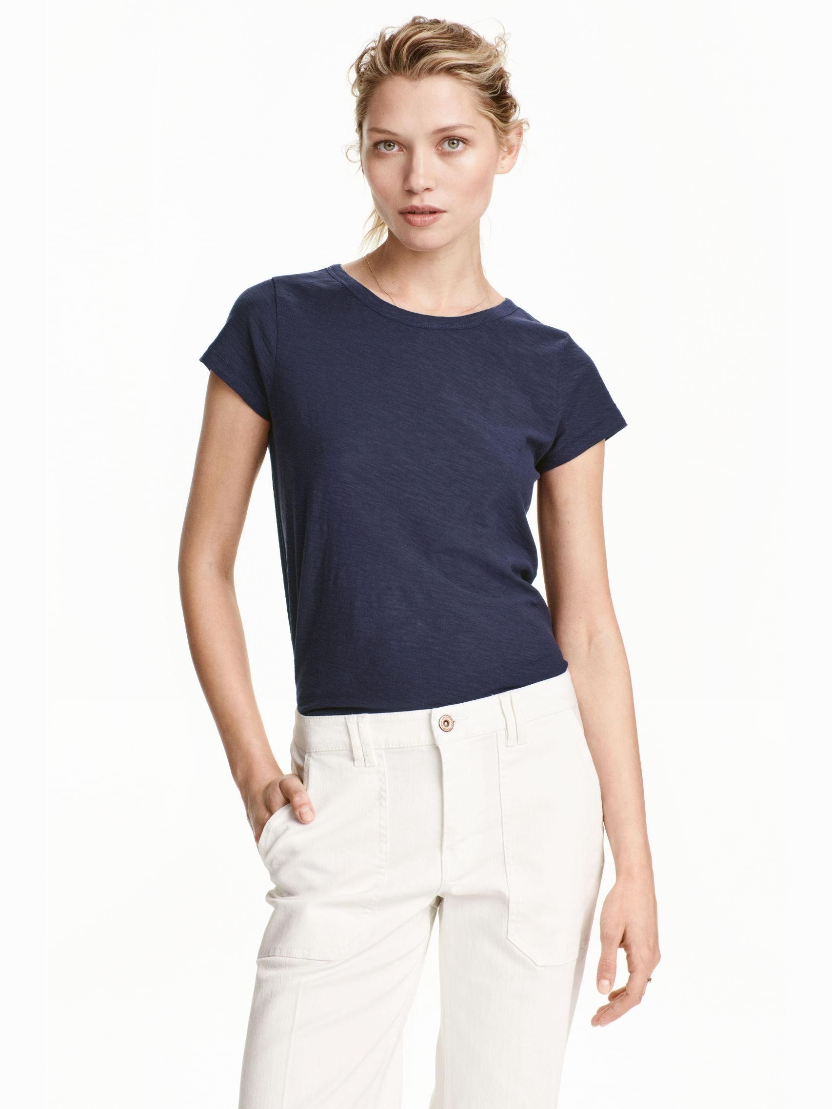 

Футболка H&M 4028764-AAQJ XL Темно-синяя