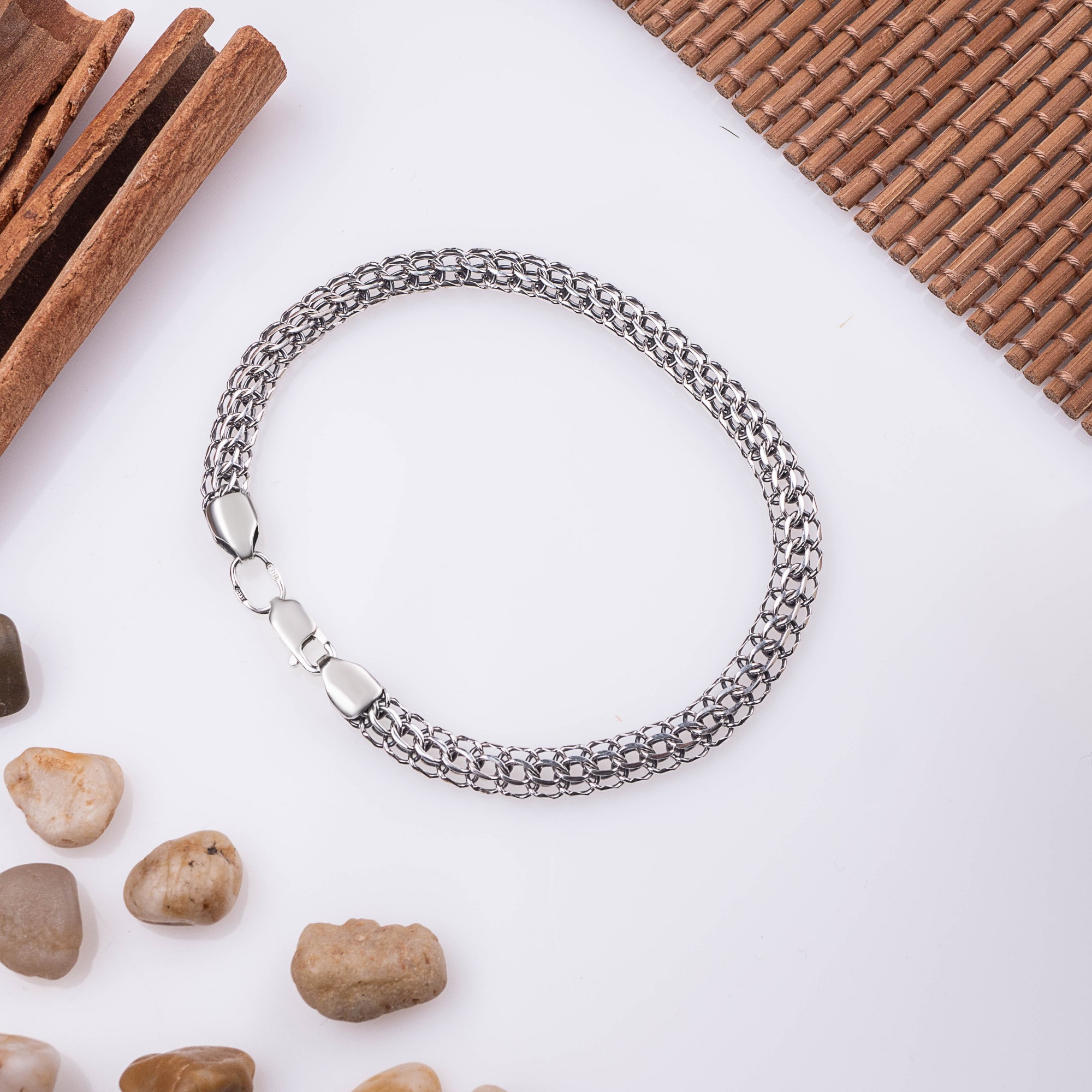 

Серебряный браслет Венеция, питон, американка 18,5 см 7,4 грамм арт. 206ч