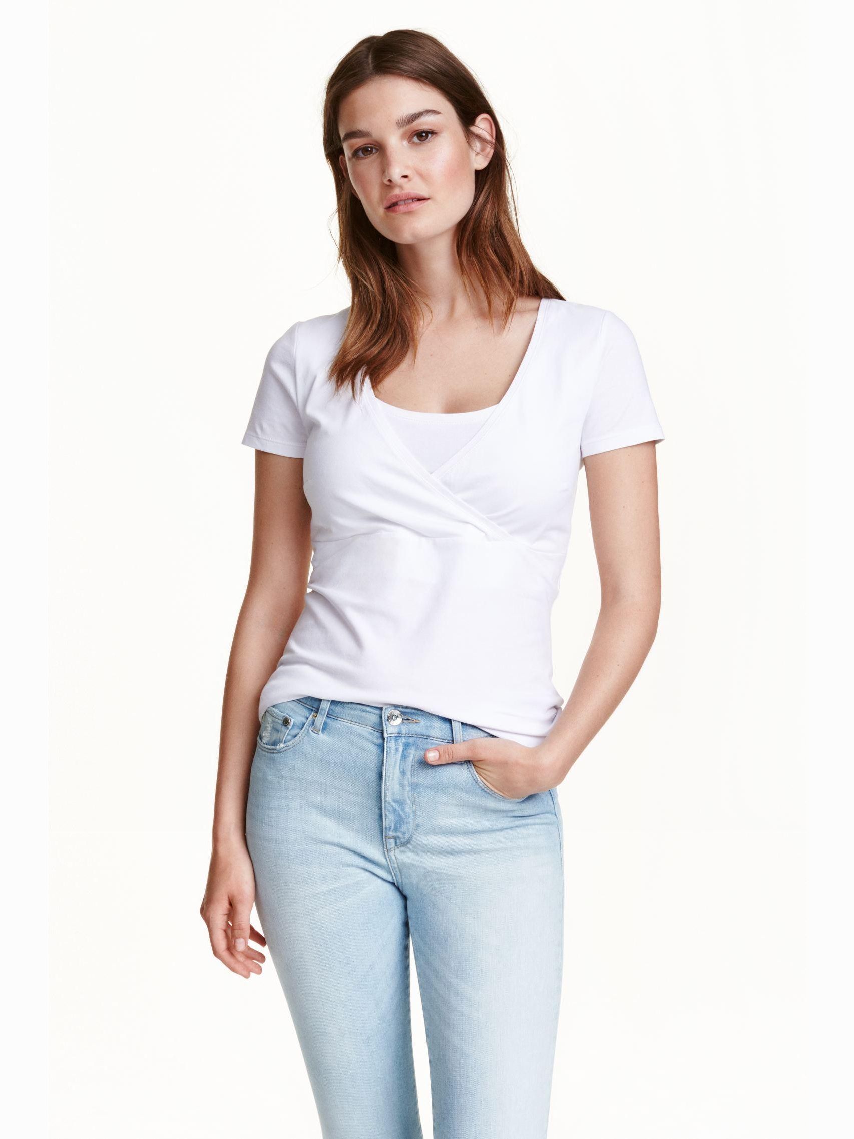 

Футболка для кормящих мам H&M Mama 4334141-ACTS XL Белая