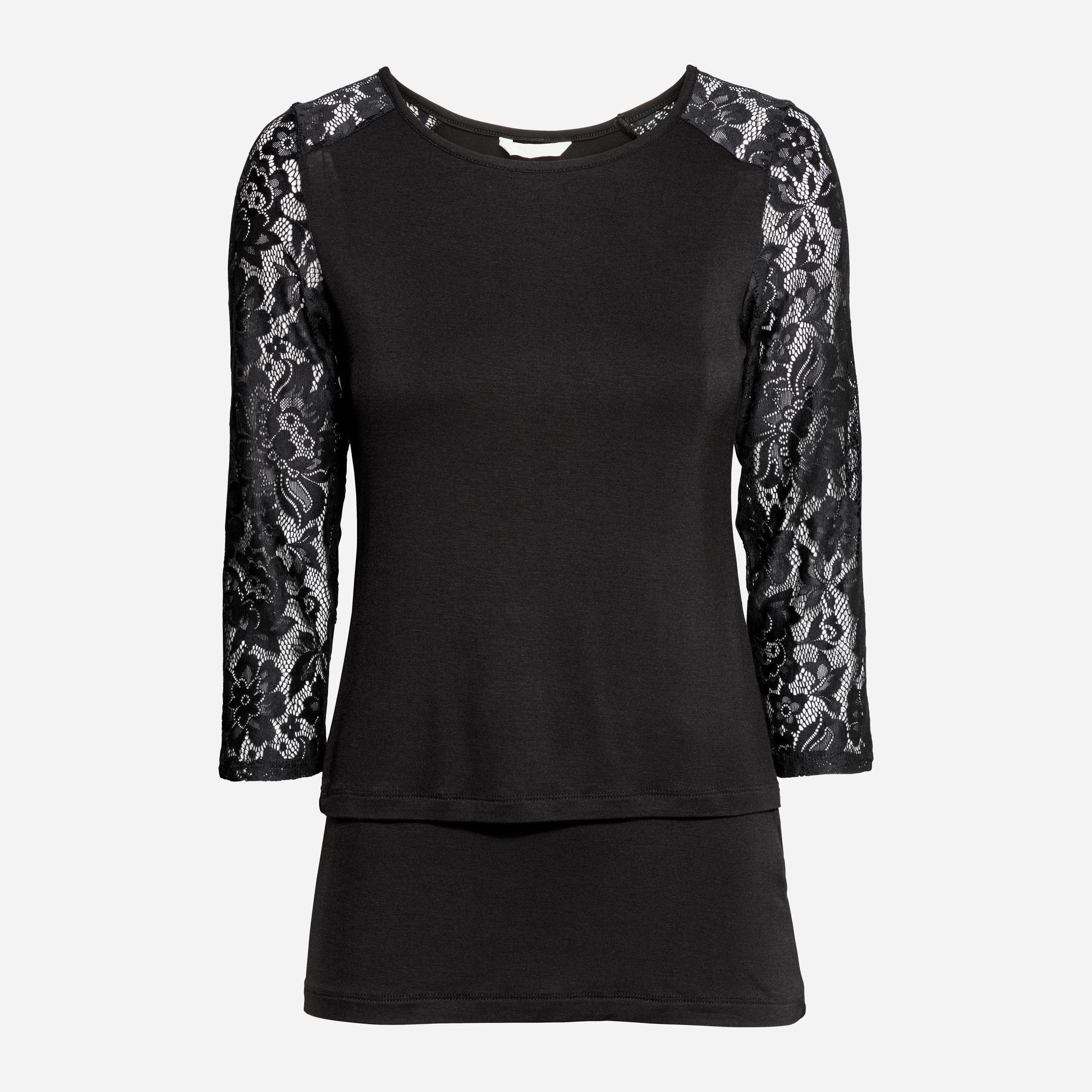 

Лонгслив для беременных H&M Mama 5866667-AAAD S Черный