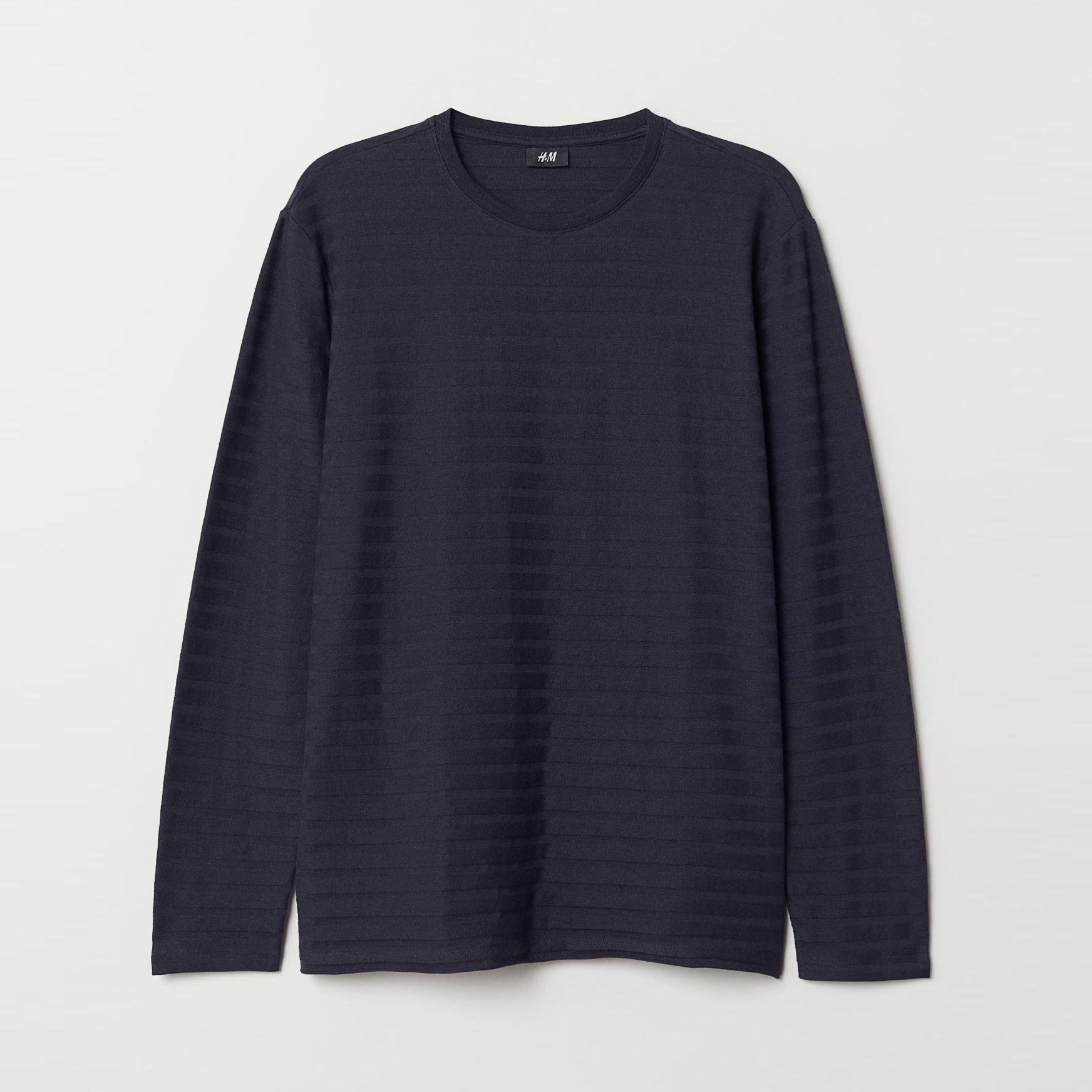 

Лонгслив H&M 6901148-AAQJ XXL Темно-синий