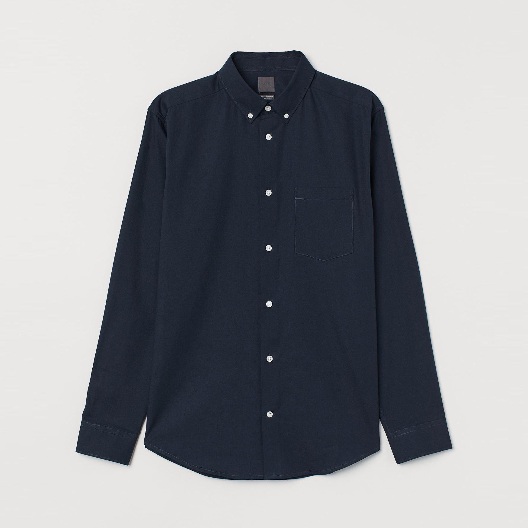 

Рубашка H&M 6877341-AAQJ XS Темно-синяя