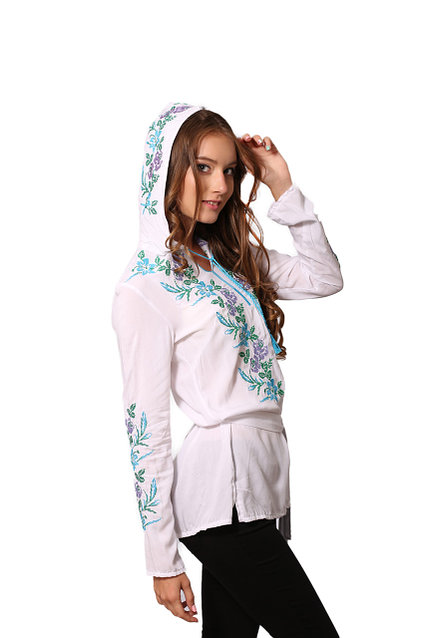 

Вишиванка Narodnyy Butik Квіти 48 Белая 1102.1