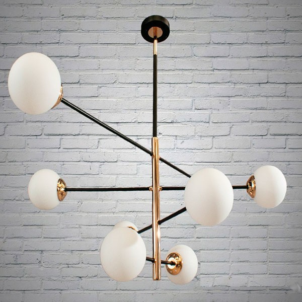 

Люстра LED DIASHA Лофт Молекула 81760/8BK+G