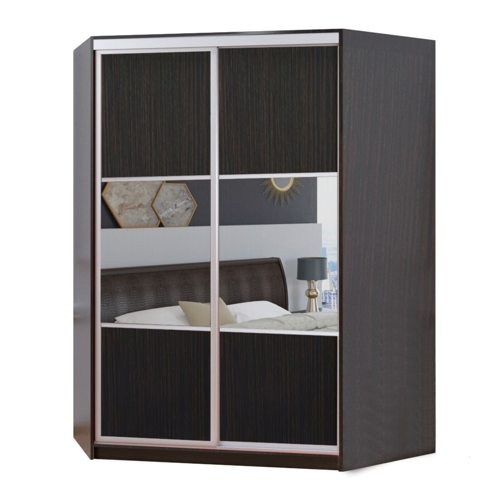 

Шкаф-купе угловой Zevs Комби ШКУ-2 150х45х210 венге