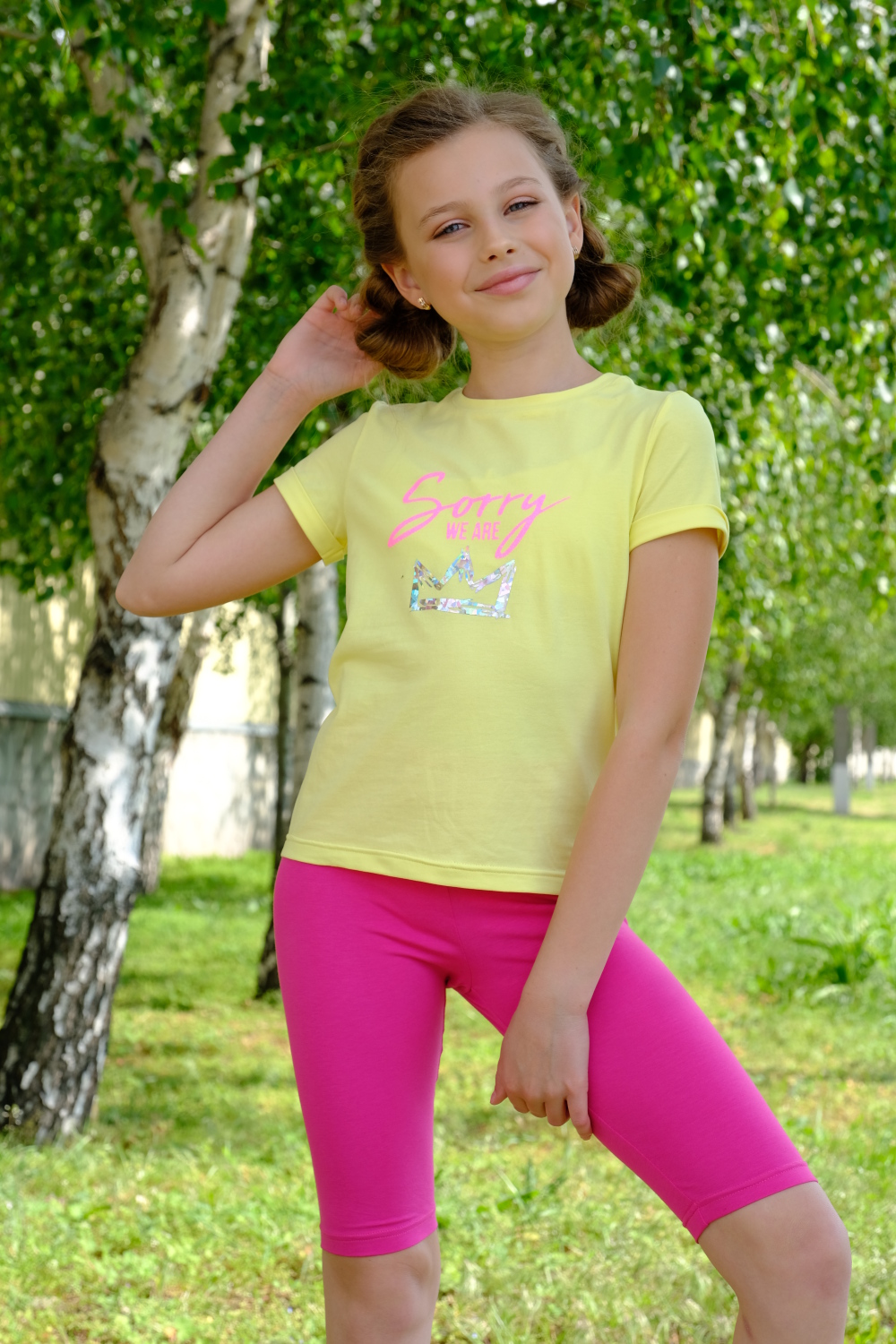 

Футболка з аплікацією Lukas Kids 122 жовтий(0179)