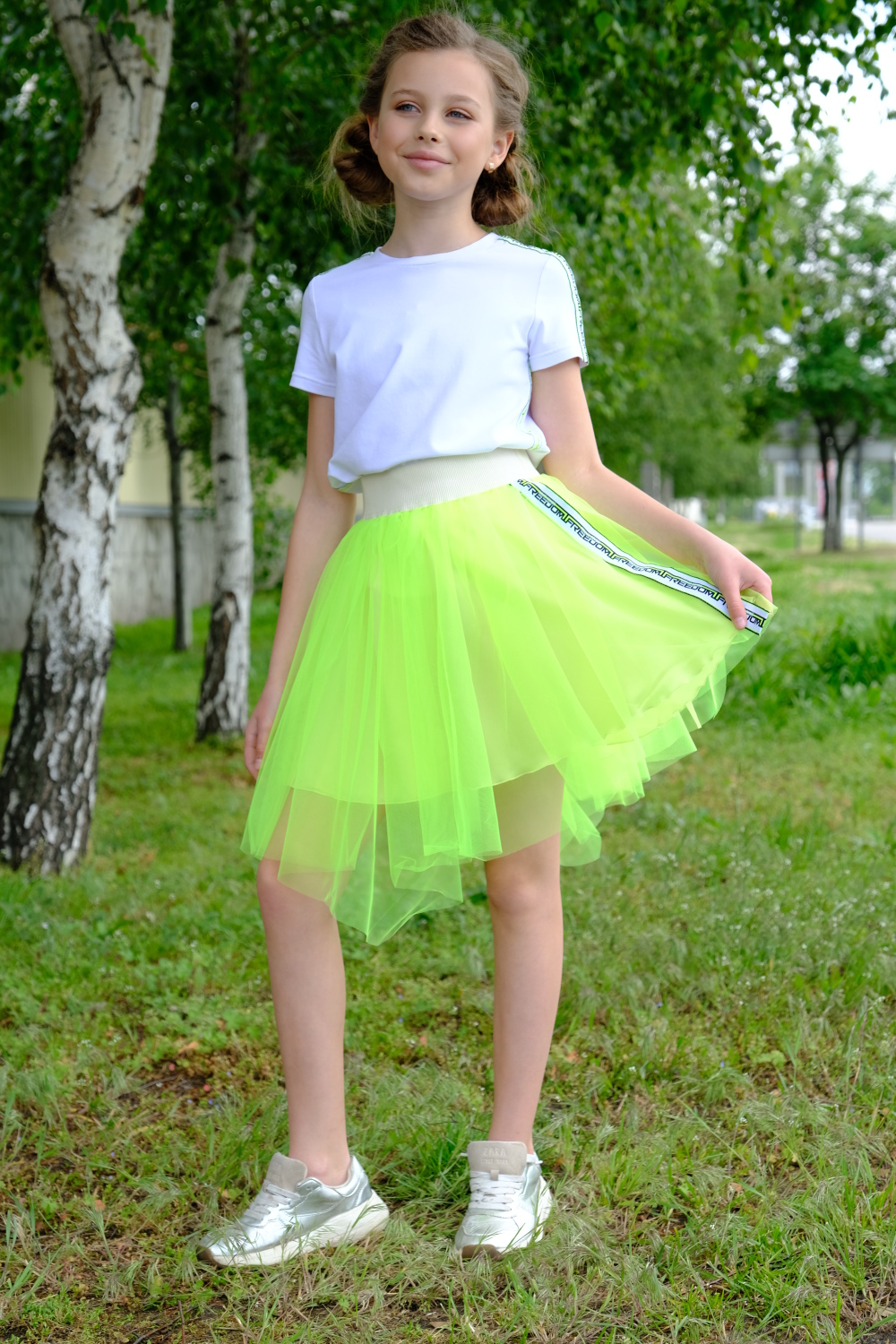 

Спідниця з лампасами Lukas Kids 134 салатовий(0138)