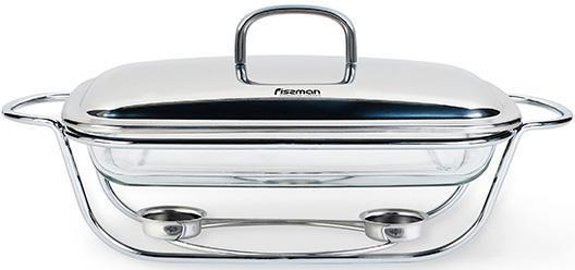 

Мармит Fissman 42х22х20см 3л с подставкой на две свечи, прямоугольный (FN-6032_psg)