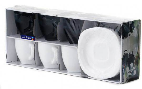 

Чайный сервиз LUMINARC CARINE B&W, 6х220 мл для чая