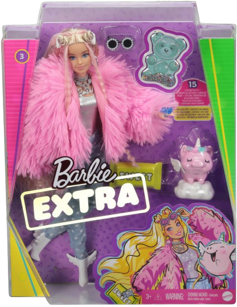 

Кукла Barbie Экстра в розовой пушистой шубке (GRN28) (0887961908480)