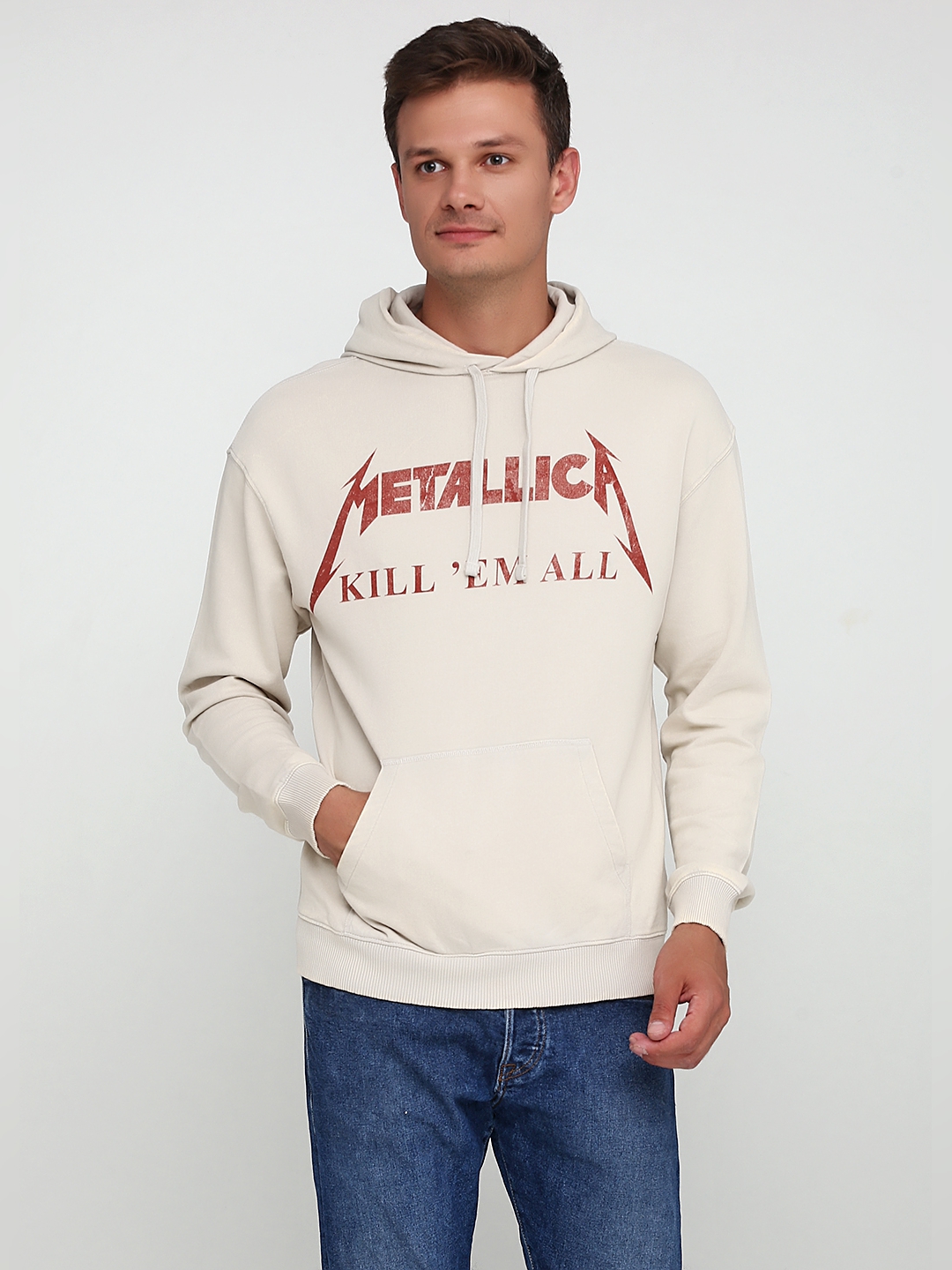 

Худи H&M 0512353_metallica_03 S Бежевое