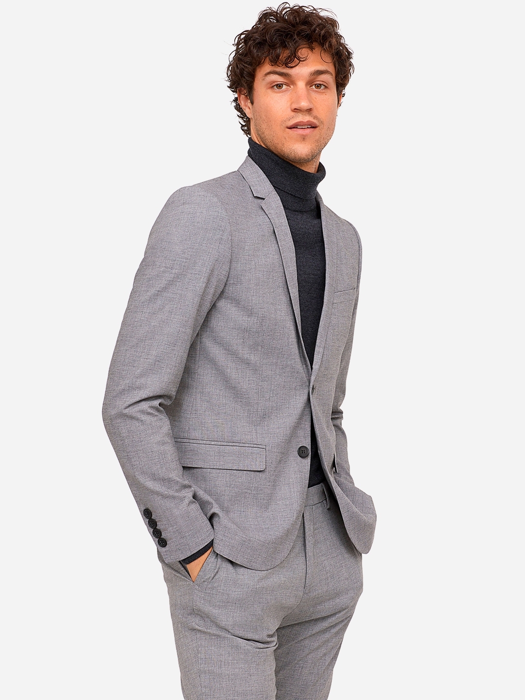 

Пиджак H&M 0241602_сер.мел_01 46 Серый