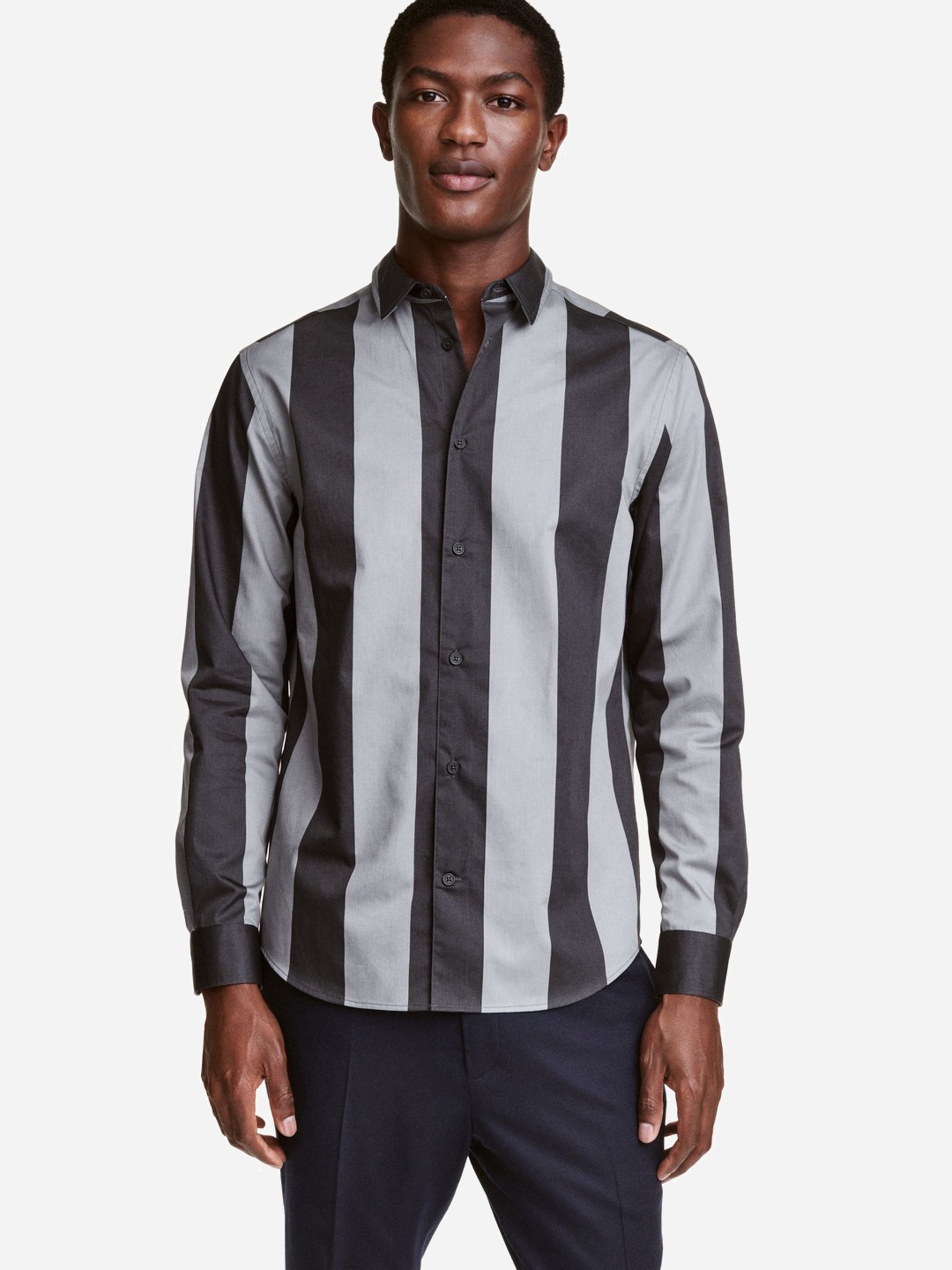 

Рубашка H&M 0442358_пол. XS Серая