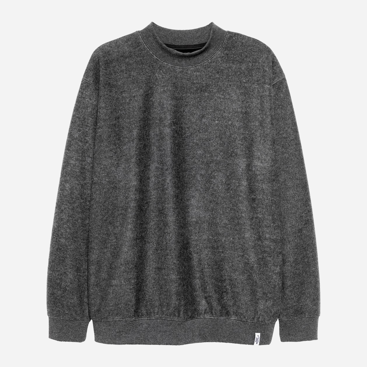 

Свитшот H&M 0428887_бел,подкл M Темно-серый