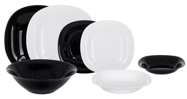 

Сервиз LUMINARC CARINE WHITE&BLACK, 19 предметов.