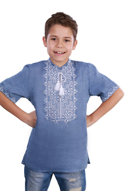 

Вышиванка Narodnyy Butik Твори Мир біла вишивка 104 Синяя 2