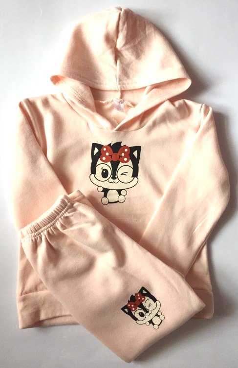 

Детский теплый костюм на флисе 96 см розовый Kitty
