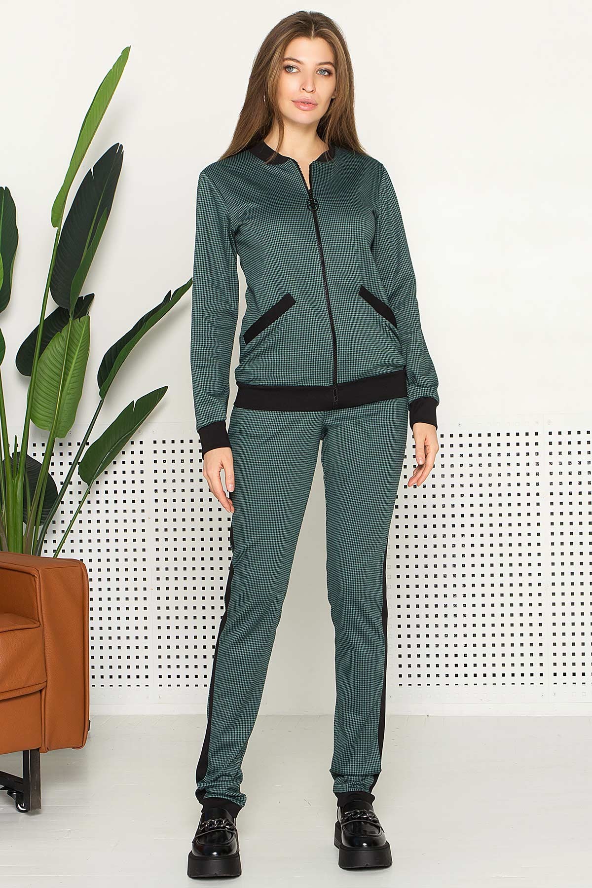 

Женский костюм (штаны + бомбер) Woman Fashion А-280 3XL зеленый (А-280)
