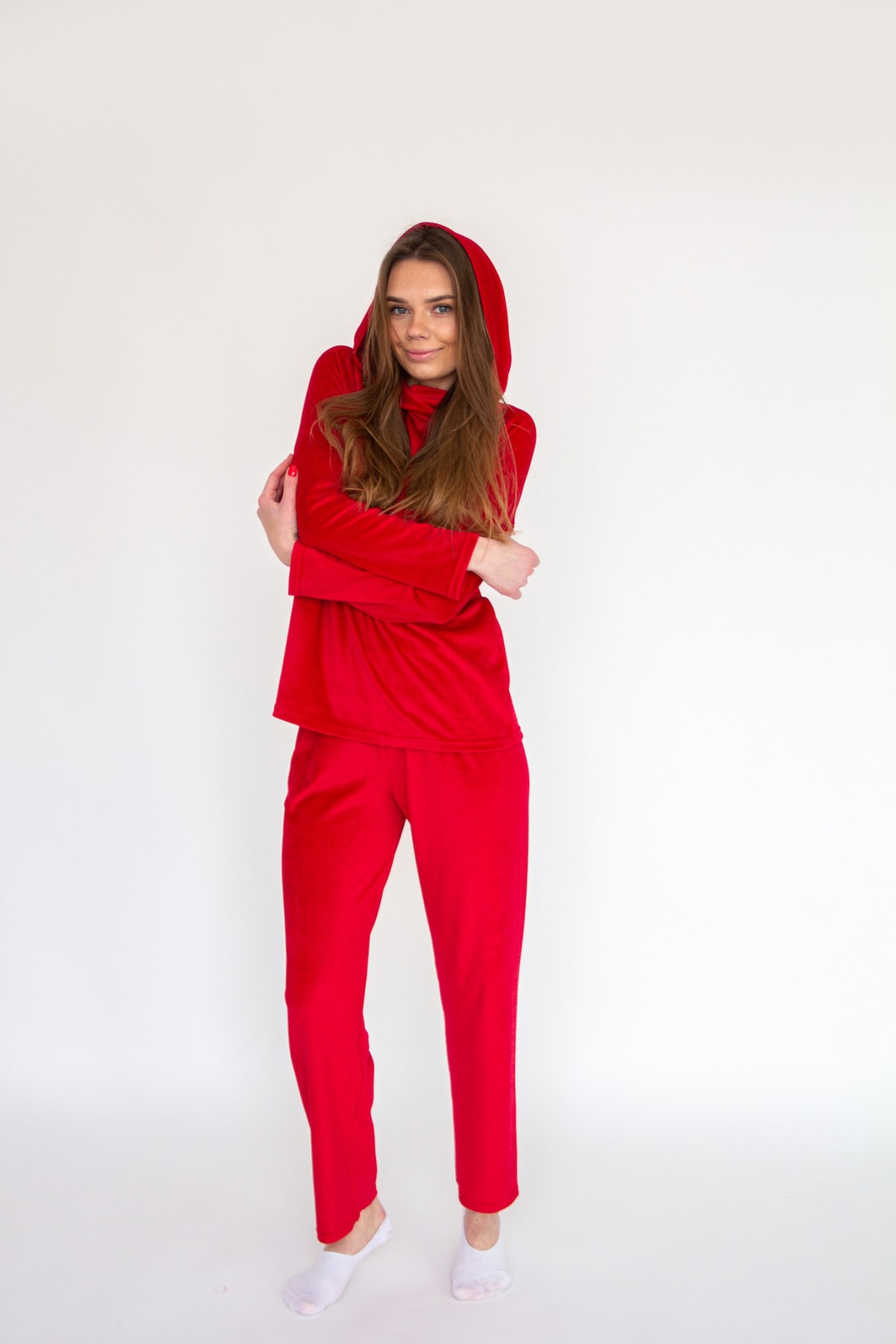 

Костюм велюровый женский Mia L/XL красный KVL22