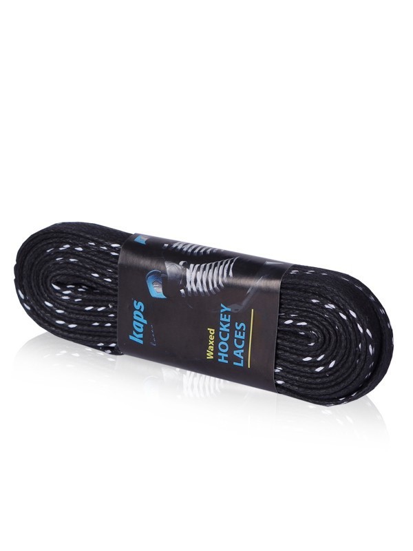 

Шнурки для хоккейных коньков вощенные Kaps Hockey Laces 305 Черные с белым