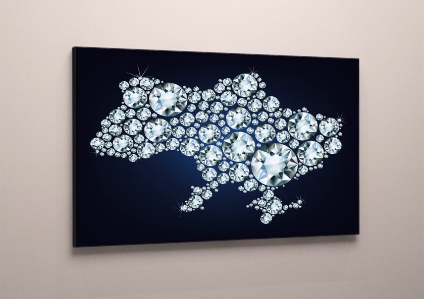 

Модульная картина на холсте Vitrina карта мира бриллианты 40x60 см