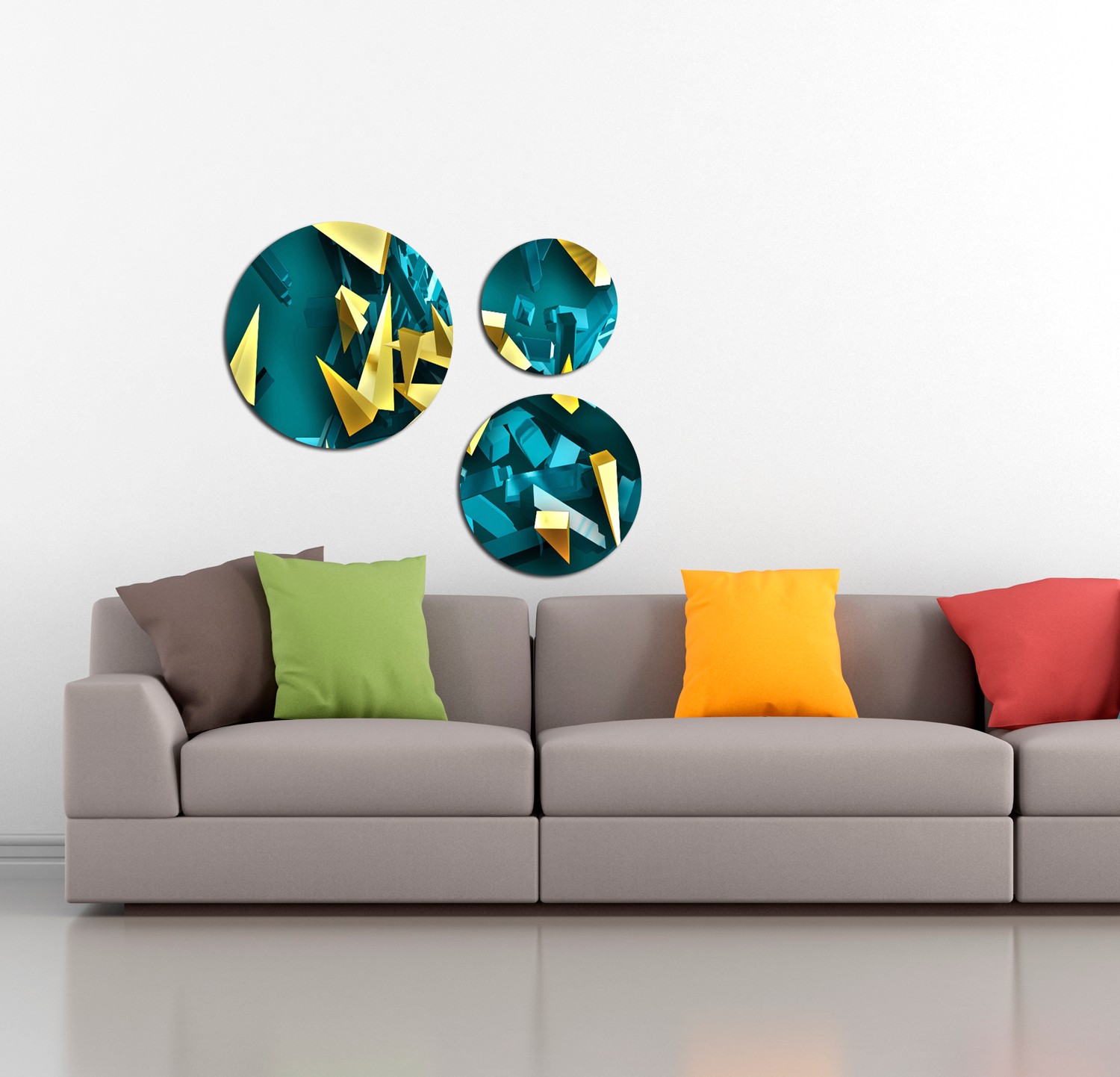 

Фотокартина модульная VITRINA Круглая 3 модуля Треугольники 50х50 см, 40х40 см, 30х30 см (100024-3К)