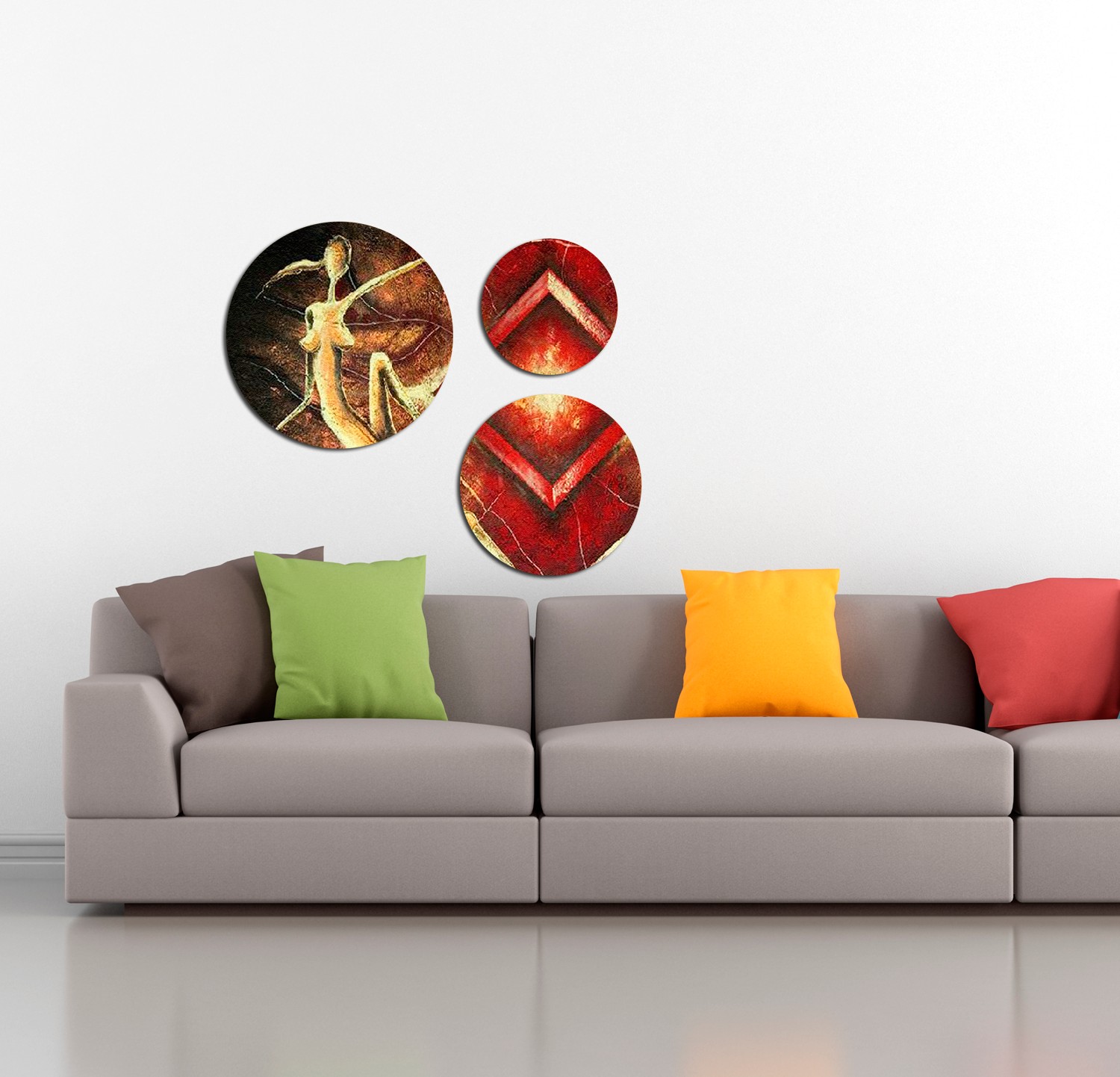 

Фотокартина модульная VITRINA Круглая 3 модуля Абстракция 50х50 см, 40х40 см, 30х30 см (100028-3К)