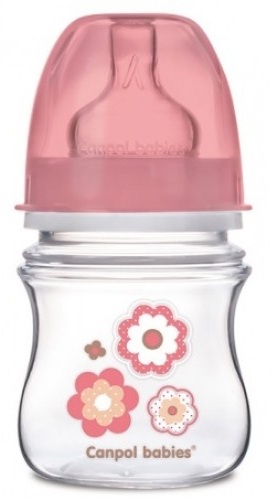 

Бутылочка с широким горлышком Newborn baby, 120 мл, розовая, Canpol babies (12-48458)