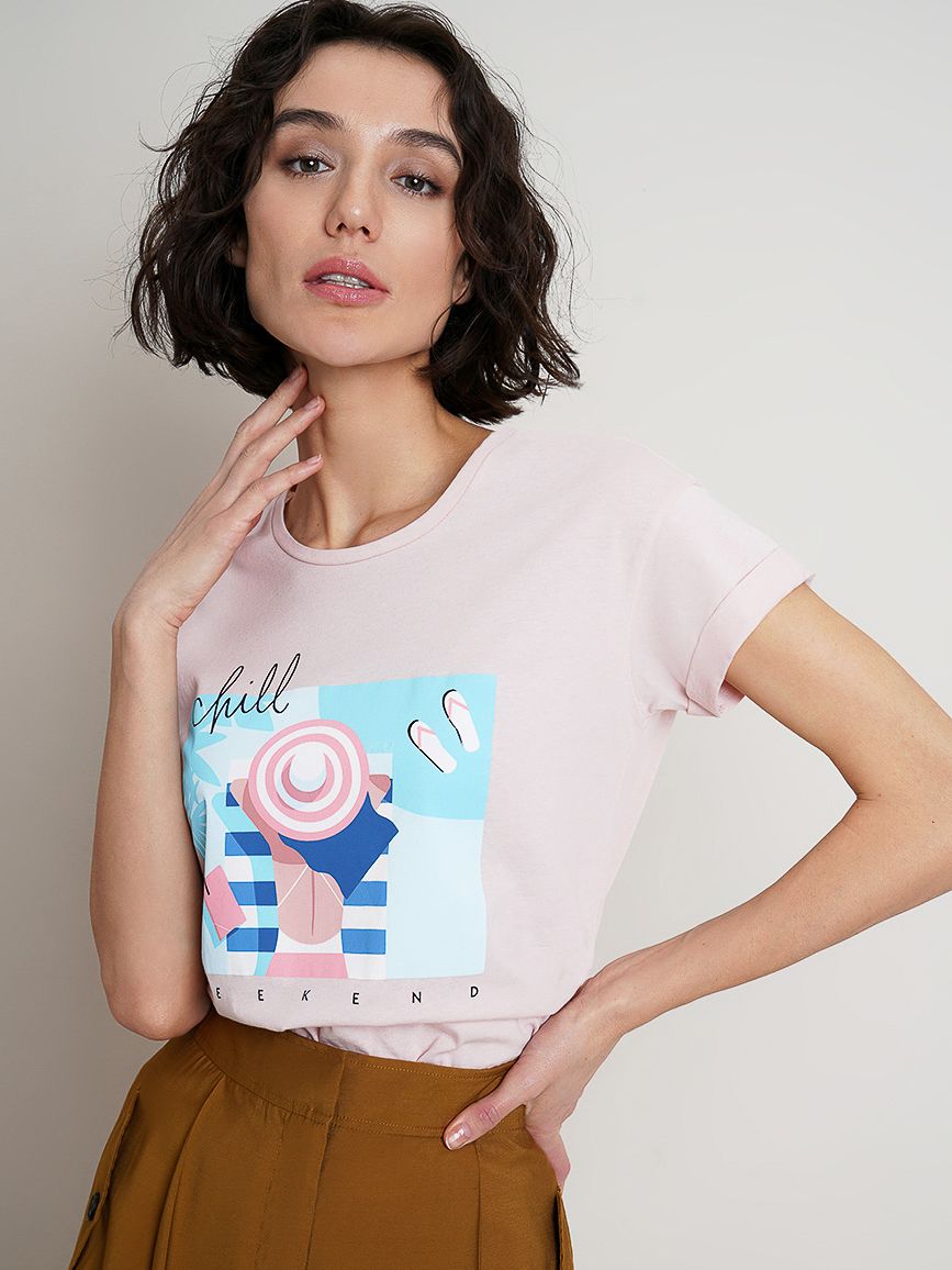 

Футболка O'STIN Casual 4CK84C2MIM 2XL Розовая