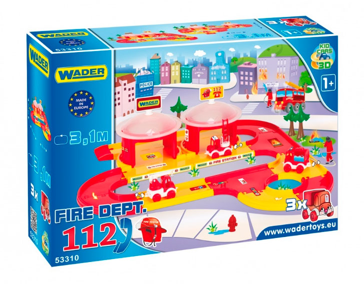 

Kid Cars 3D - набор пожарная, Wader (12-25323)