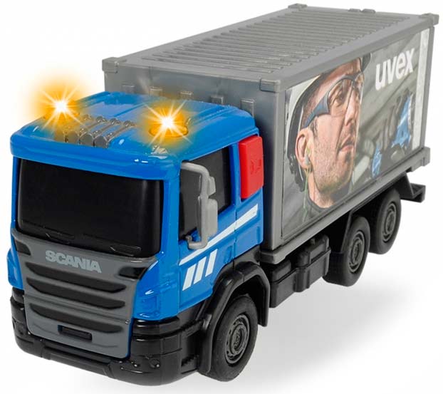 

Грузовик для дорожных работ со светом и звуком, Dickie Toys, с контейнером UVEX (12-62130)