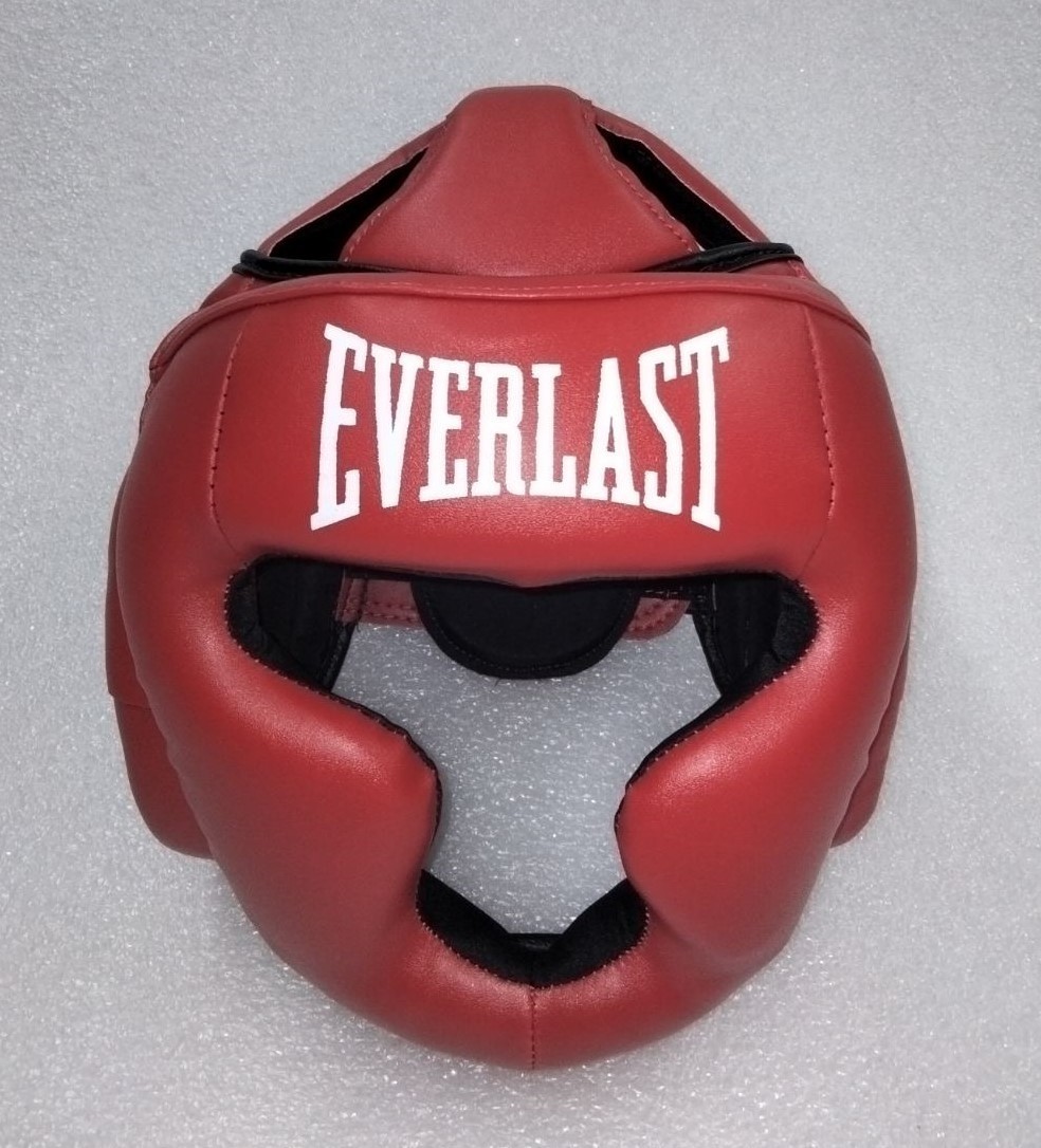 

Шлем боксерский закрытый с полной защитой Everlast красный (р-р М)