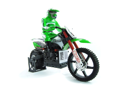 

Радіокерована модель Мотоцикл 1:4 Himoto Burstout MX400 Brushed (зелений)