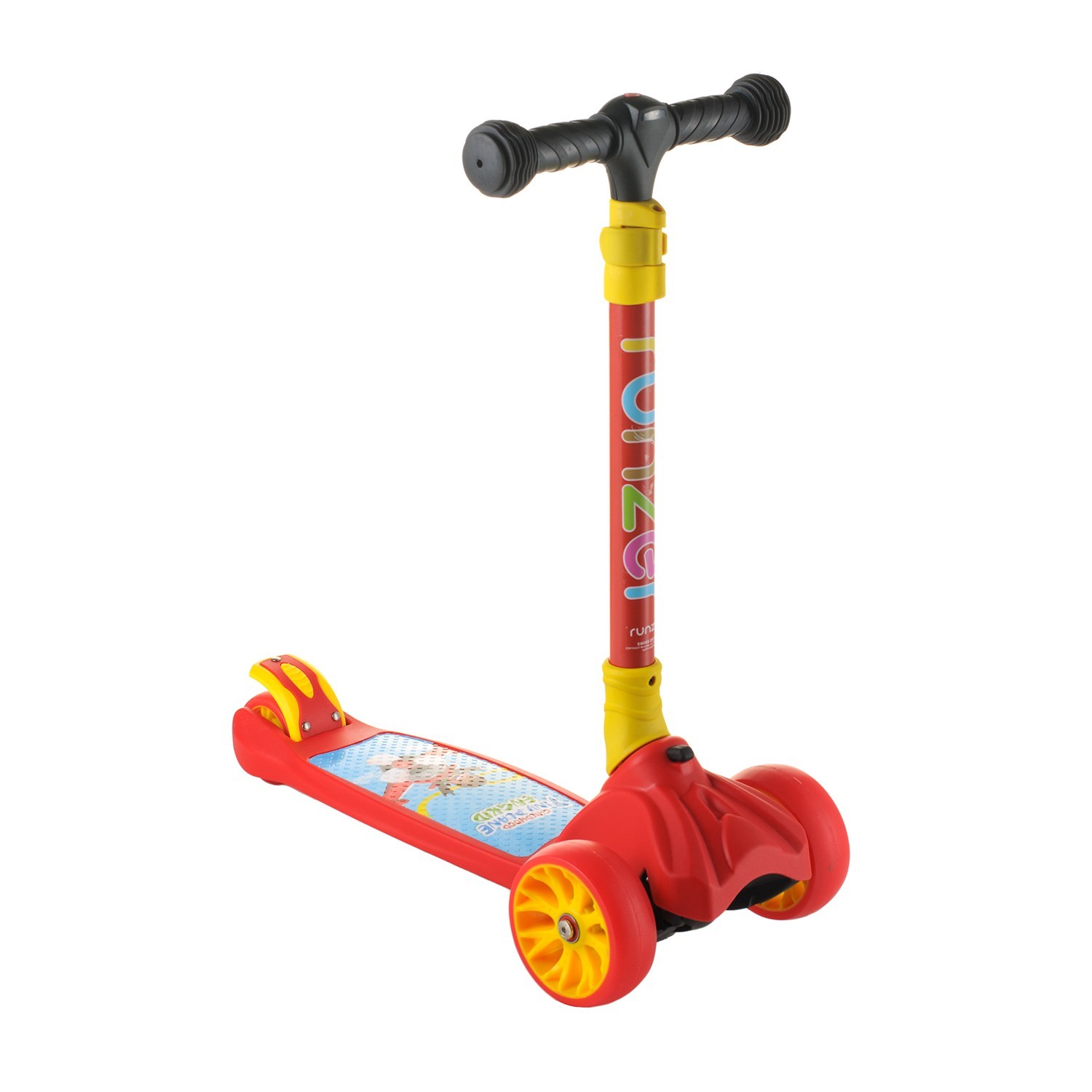 

Самокат детский 069, фонарик, колеса светятся, красный