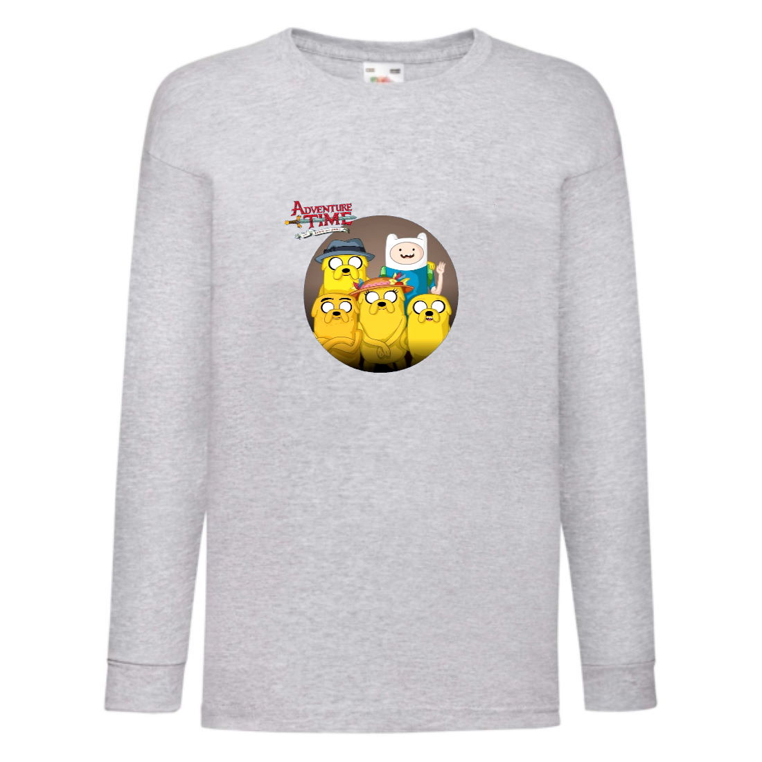 

Лонгслив реглан Время Приключений 0019 (Adventure Time) серый (ART gry 0019) 104 см