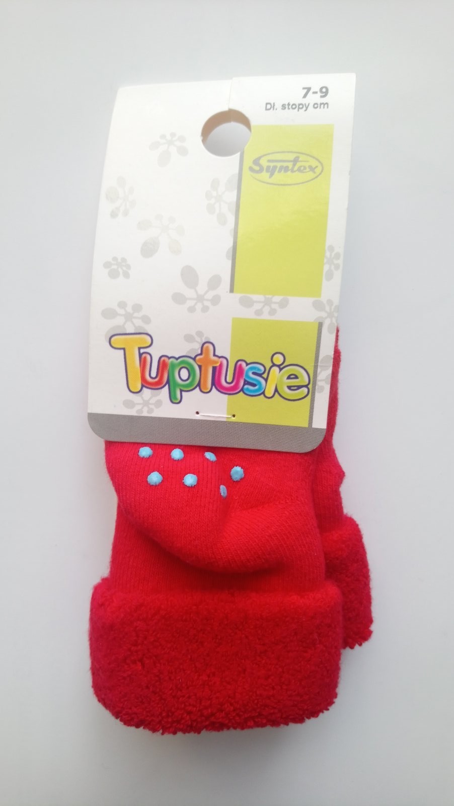 

Шкарпетки дитячі махрові однотонні із бортиком та з ABS Tuptusie SYNTEX (червоні) р. 14-16 (7-9 см)