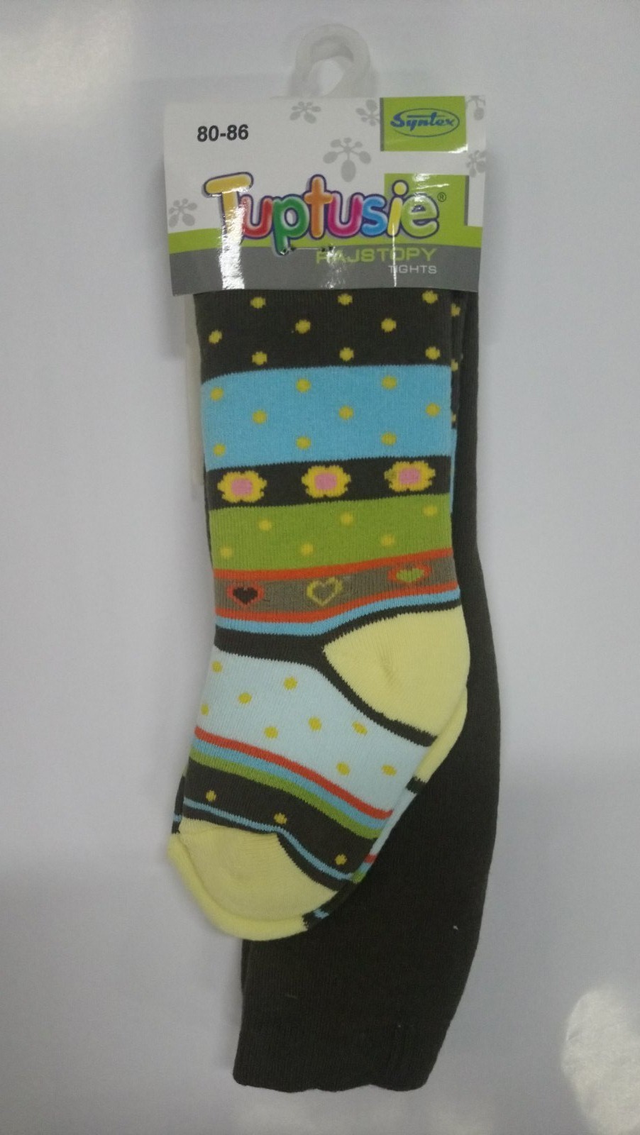 

Колготи дитячі махрові з малюнком Tuptusie SYNTEX р.80-86 (графітові)