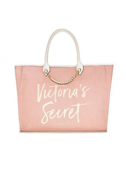 

Сумка пляжная Victoria's Secret розовая A 3317-light pink M
