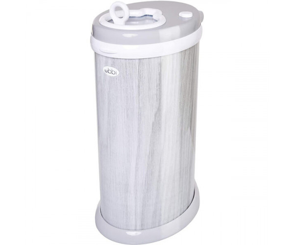 

Безкассетный накопитель детских подгузников Steel diaper pail Grey wood grain