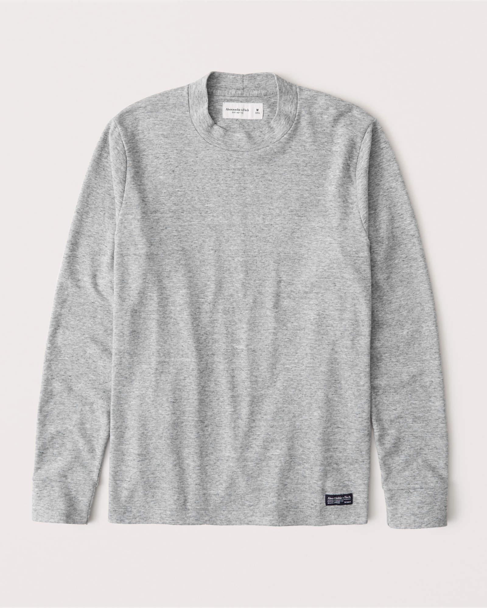 

Лонгслив мужской - лонгслив Abercrombie & Fitch AF8236M L Серый