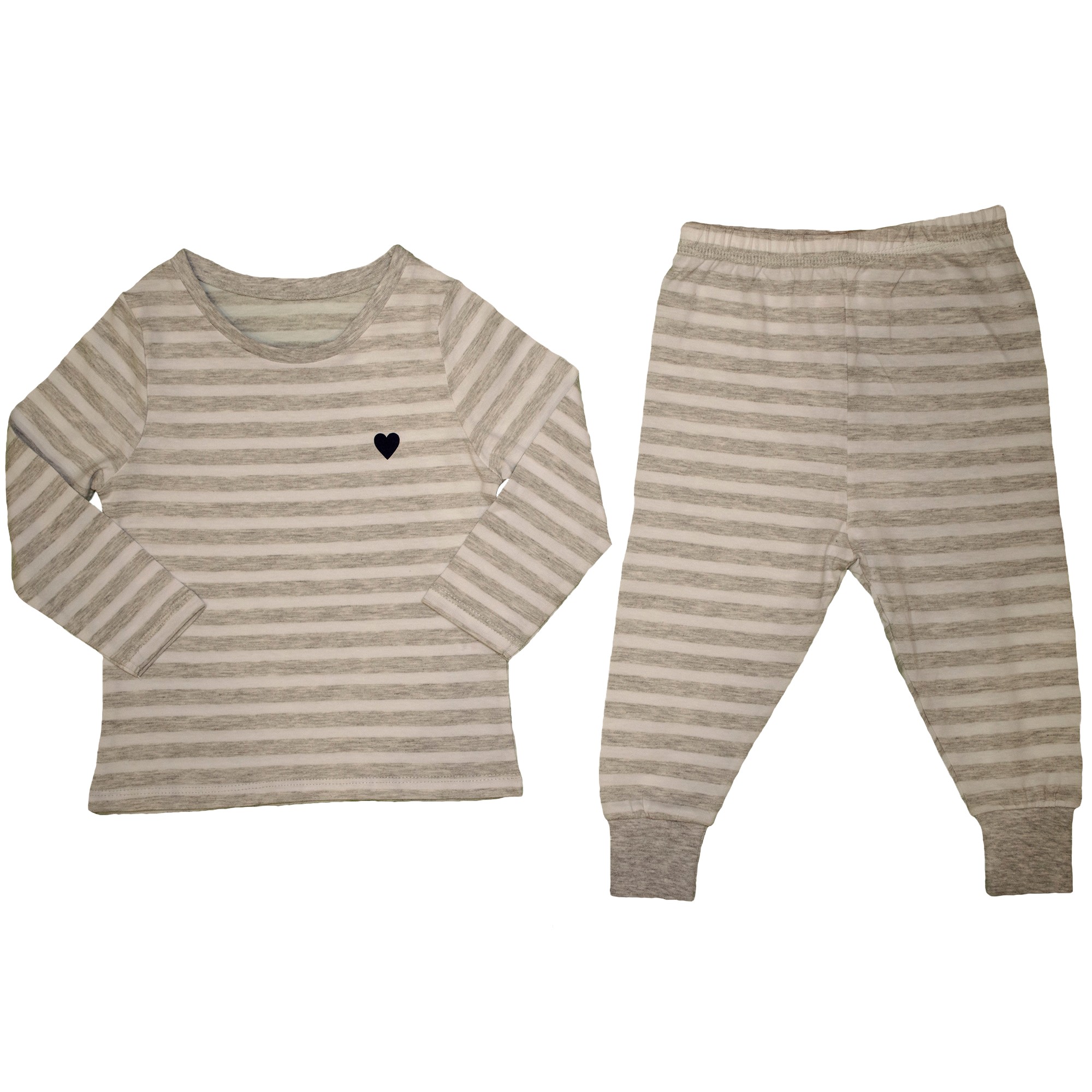 

Пижама для девочки (1 шт) George серая в полоску футболка с длинными рукавами и штаны 2-3 года (92-98 см) 1395