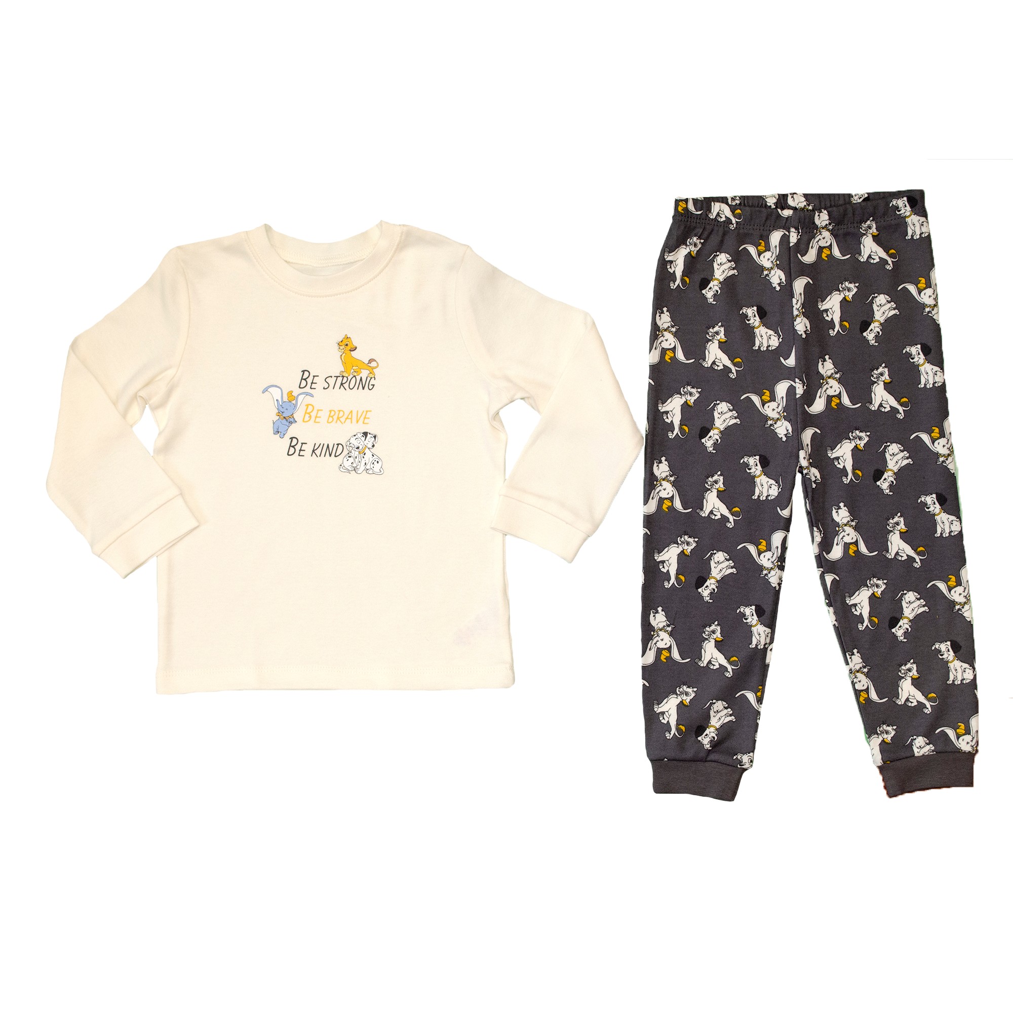 

Пижама для мальчика (1 шт) George белая с черными штанами с манжетами с рисунками далматинцы 9М-1 год (74-80 см) 11 кг 1466