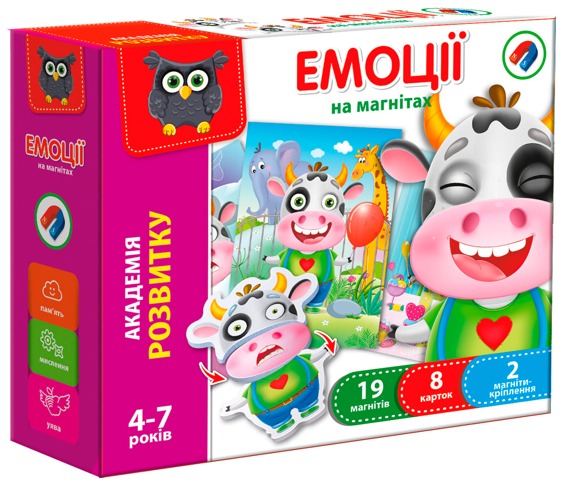 

Игра настольная магнитная Эмоции (укр.), Vladi Toys (12-68754)