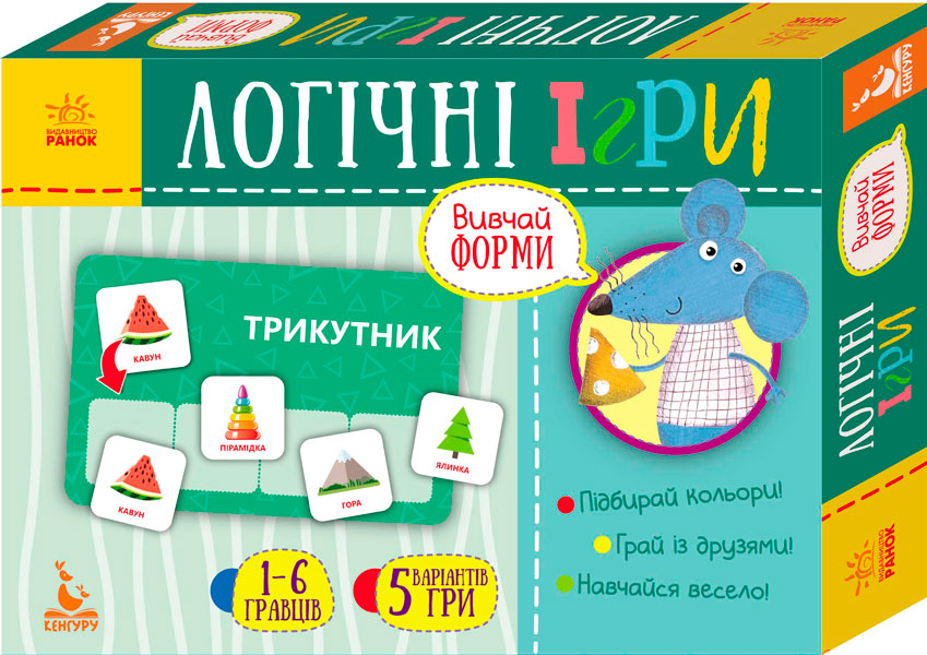 

Логические игры. Изучай формы (укр.), Ranok Creative (12-64193)