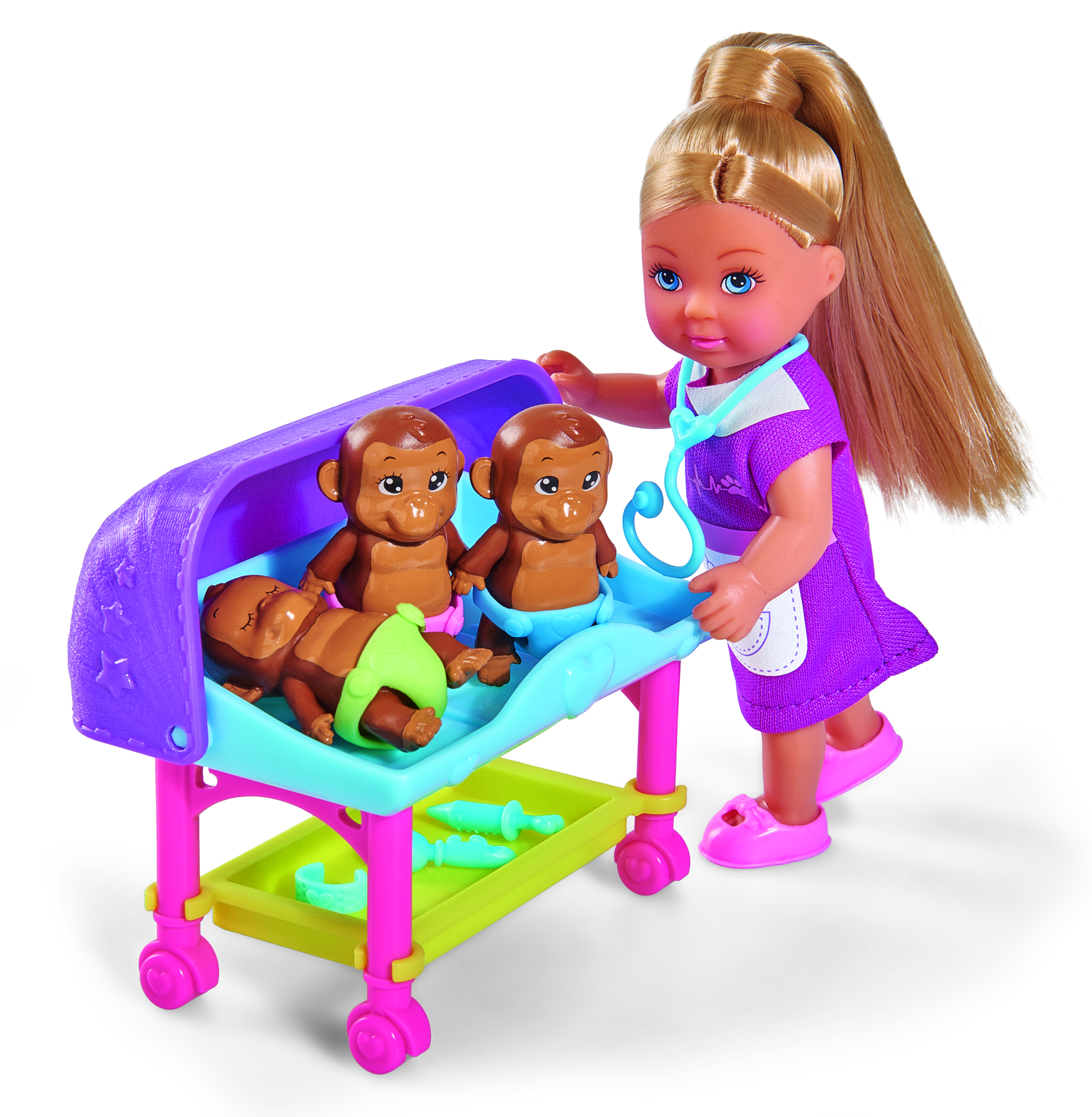 

Кукла Эви ветеринар с аксессуарами, 12 см, Steffi & Evi Love (12-38059)