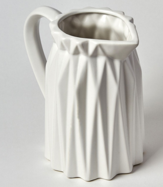 

Ваза керамическая Decsty"Ribbed vase" матово-белая