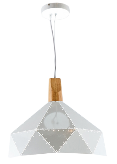 

Люстра подвес белая с полигональным дизайном (ZD038A/D300 (white)) (SL00054)