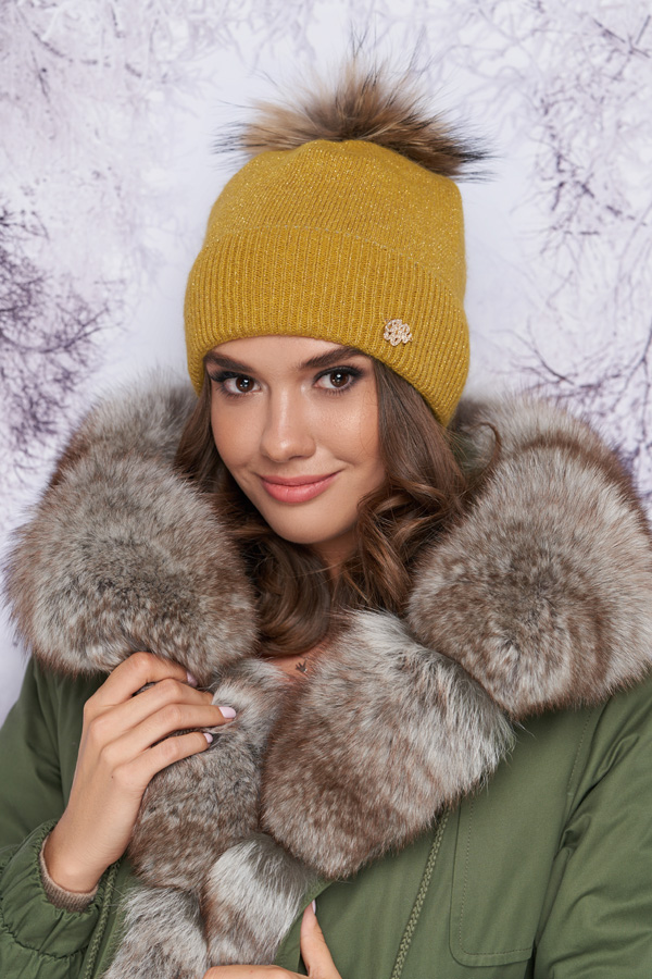 

Шапка «Тияна» Braxton 25101118 56-59 см горчичный 4905