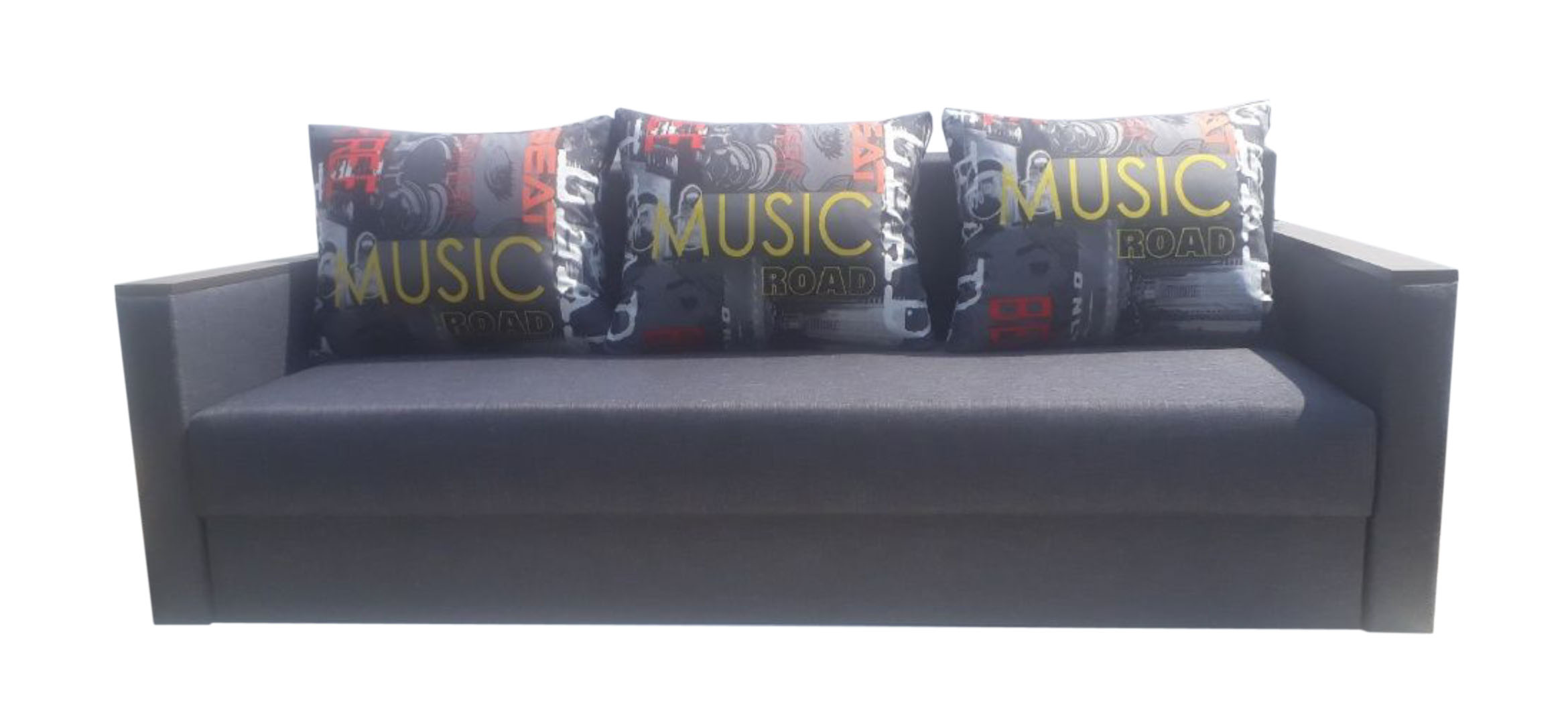 

Диван BMM Студент+МДФ накладки на подлокотники Music синий